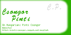 csongor pinti business card